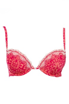 Sutien din microfibra, cu burete subtire gradual, Intimamoda 5544, Roz/Alb Sutien din microfibra, cu burete subtire gradual, Intimamoda 5544, Roz/Alb