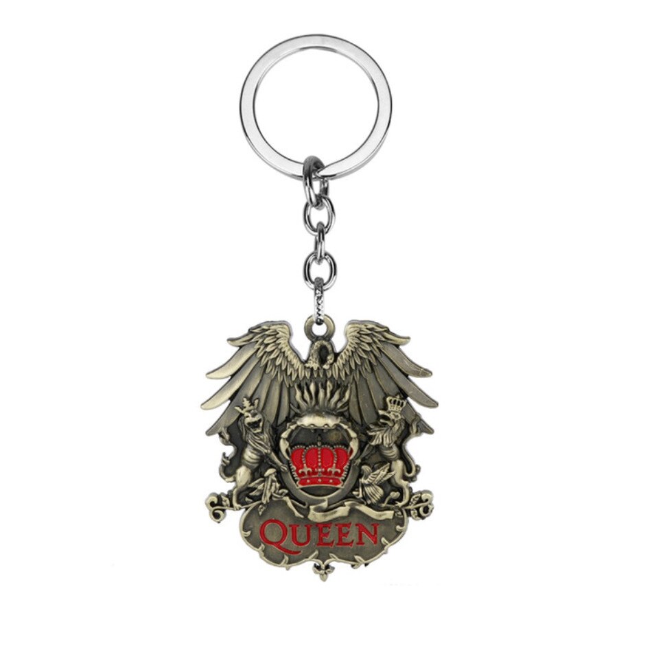Breloc logo Queen Band, bronz