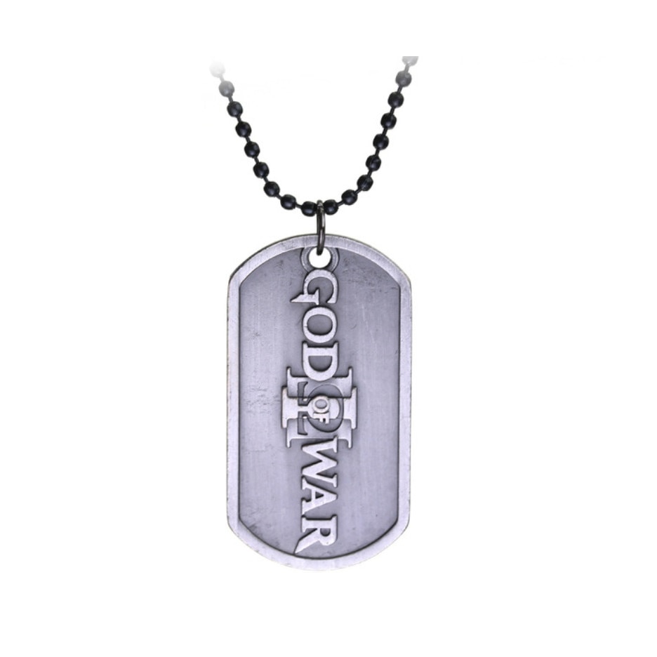 Lant cu pandantiv emblema God of War III, argintiu