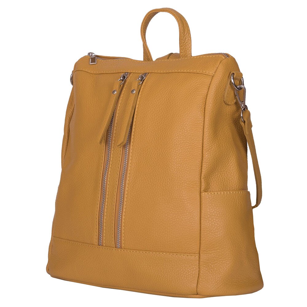 Rucsac piele naturala Marco galben