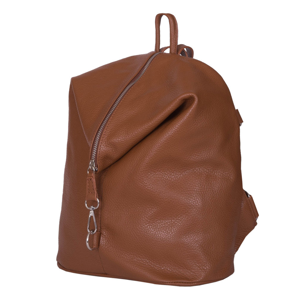 Rucsac cognac din piele naturala Sergio