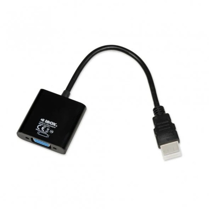 Adaptor video iBox IAHV01, HDMI la VGA Negru