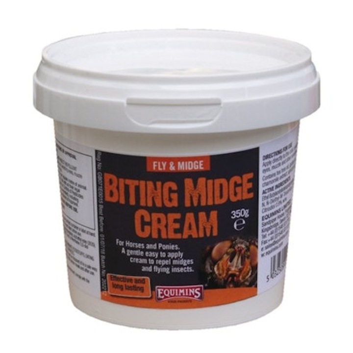 Crema repelenta si linistitoare impotriva insectelor zburatoare si tantarilor pentru cabaline, Equimins, 350 mg