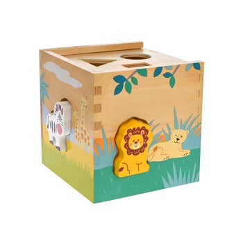 Cutie Inteligenta Din Lemn, cu animale salbatice, Intelligence Box, 22200149 Cutie Inteligenta Din Lemn, cu animale salbatice, Intelligence Box, 22200149