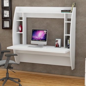 Birou suspendat Smart Homs, 123.6 x 120 x 55 cm, alb Birou suspendat Smart Homs, 123.6 x 120 x 55 cm, alb
