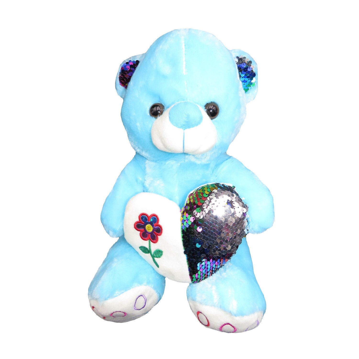 Ursulet plus bleu, 40 cm, cu inimoara