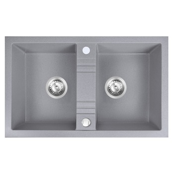 Chiuveta granit Ferro 2 cuve 78*48 gri Chiuveta granit Ferro 2 cuve 78*48 gri