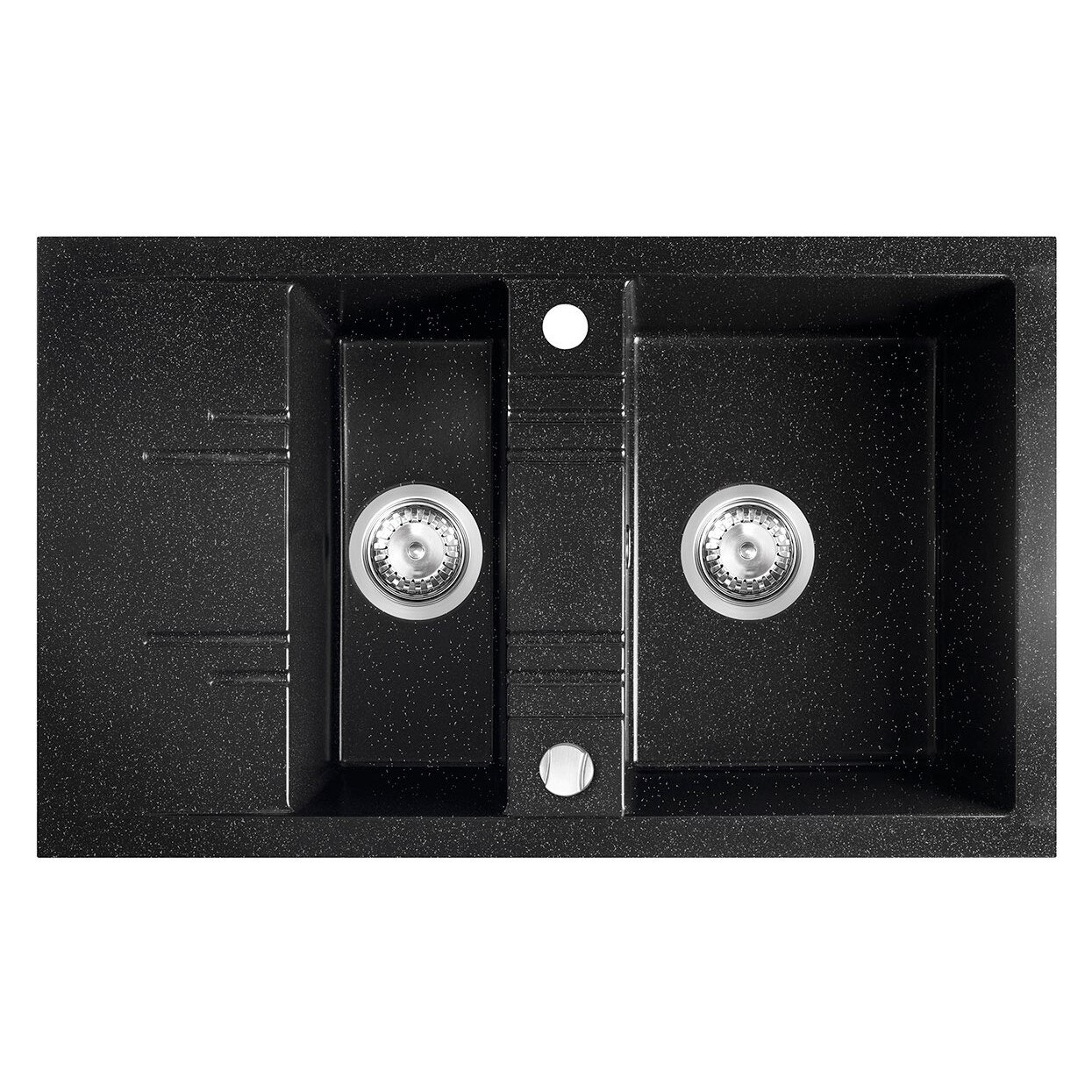 Chiuveta granit Ferro 2 cuve si picurator 79*48 grafit lucios