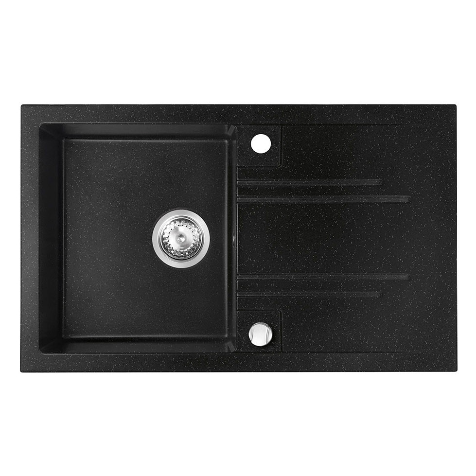 Chiuveta granit Ferro 1 cuva si picurator 78*48 grafite lucios