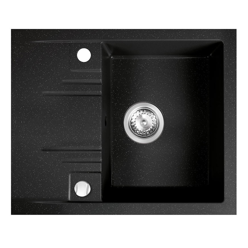 Chiuveta granit Ferro 1 cuva si picurator 58*48 grafite lucios