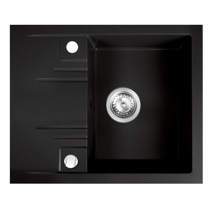 Кухненска мивка Ferro, С 1 корито, 58х48, Графит