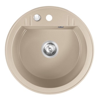 Chiuveta granit Ferro 1 cuva rotunda 51 cm nisip Chiuveta granit Ferro 1 cuva rotunda 51 cm nisip