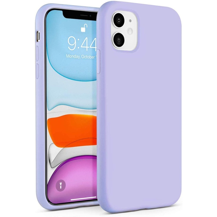 PlanetPhone Apple iPhone 11 tok, ultra vékony, szilikon, bársonyos belső, lila
