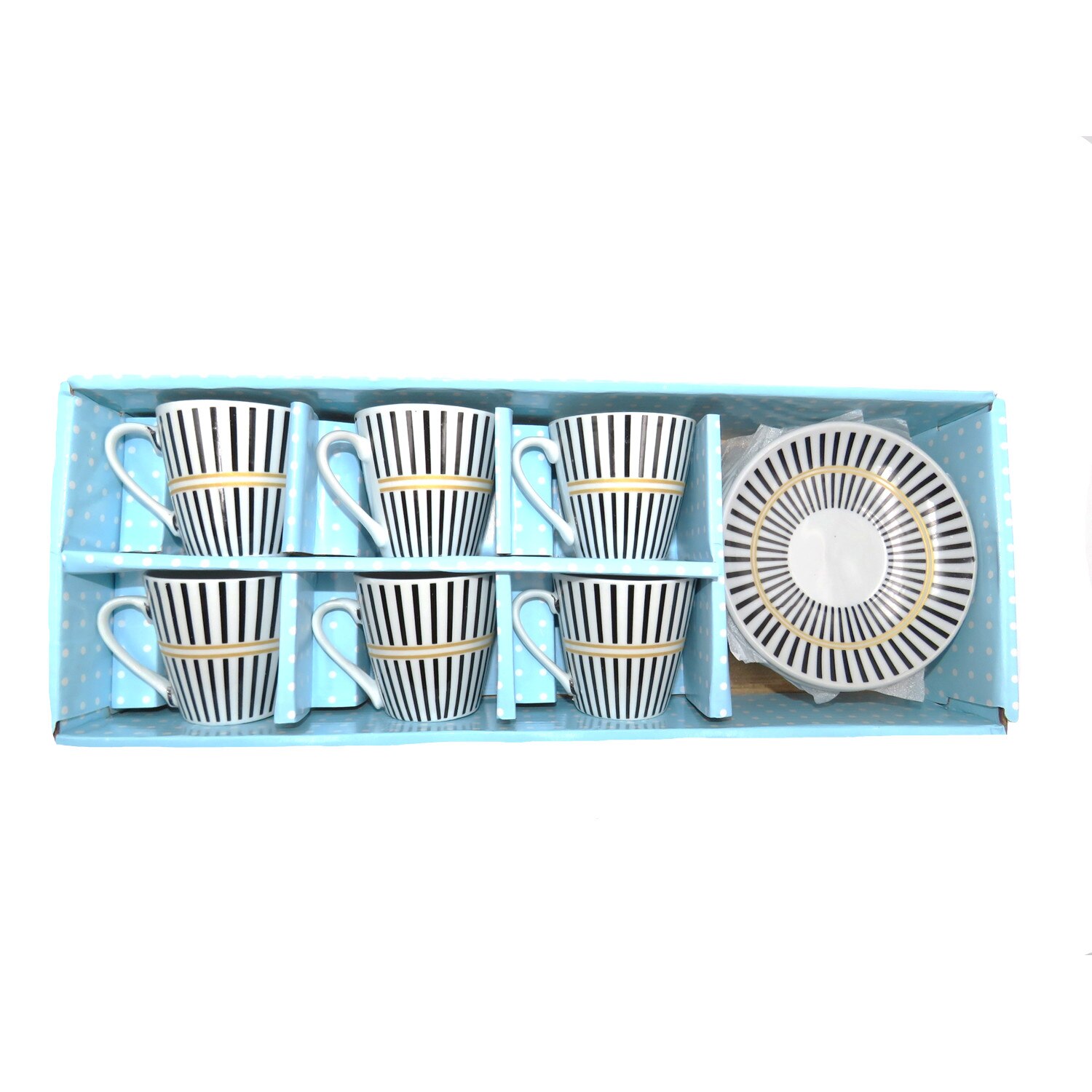 Set 6 cesti, dungi subtiri negre, 5 cm