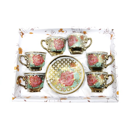 Set 6 Cesti Cafea Cu Farfurie Bordura Aurie 4 Cm Emag Ro