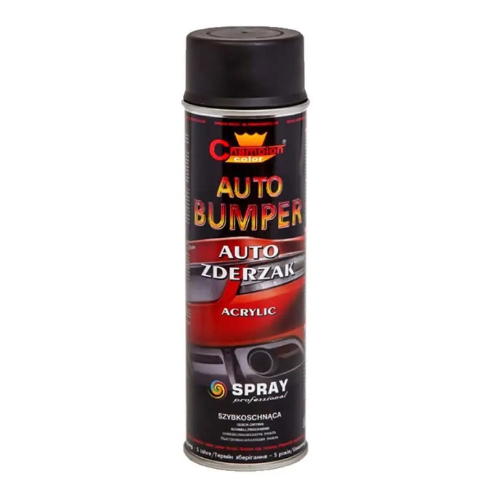 Spray Negru Mat pentru bari si bord auto Profesional CHAMPION 500ml