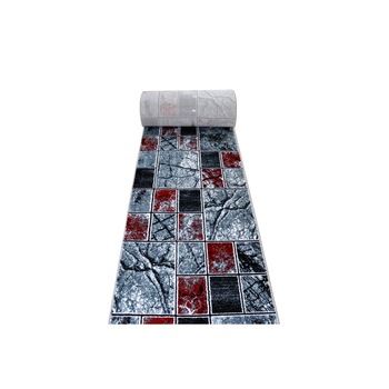 Traversa Covor EFFECT Desing latime 120 cm -0879 gri/rosu Traversa Covor EFFECT Desing latime 120 cm -0879 gri/rosu