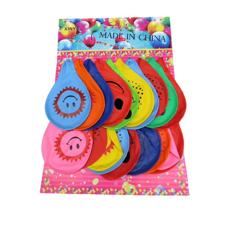 Комплект от 20 цветни балона с рисунки 40 см