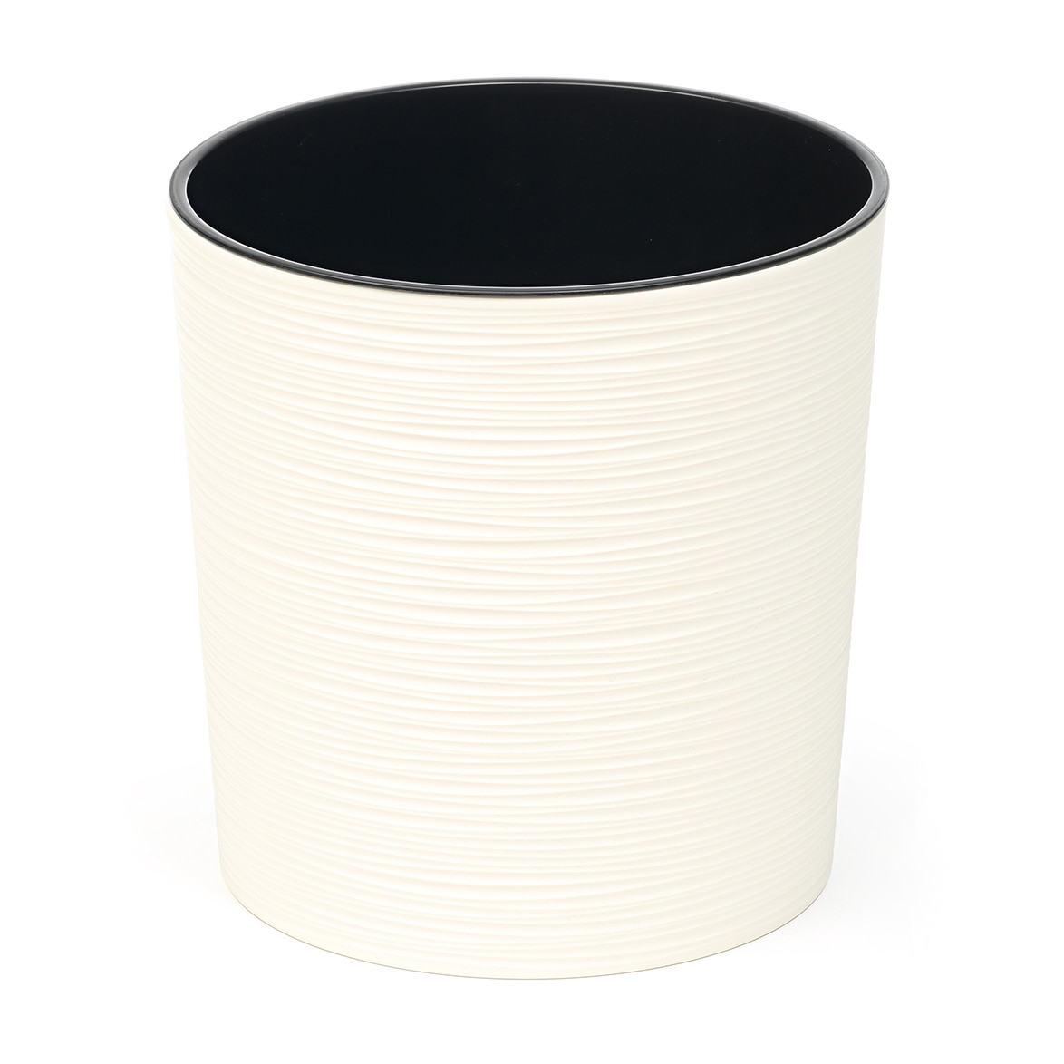 Ghiveci decorativ Lamela, Malwa dungi, Ø25xH25.5 cm, crem