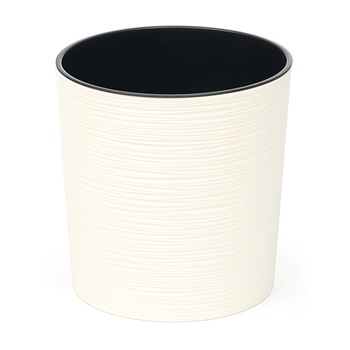 Ghiveci decorativ Lamela, Malwa dungi, Ø25xH25.5 cm, crem Ghiveci decorativ Lamela, Malwa dungi, Ø25xH25.5 cm, crem