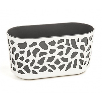 Ghiveci pentru flori Lamela, Duet, 60x19.5x20.5 cm, crem/antracit Ghiveci pentru flori Lamela, Duet, 60x19.5x20.5 cm, crem/antracit