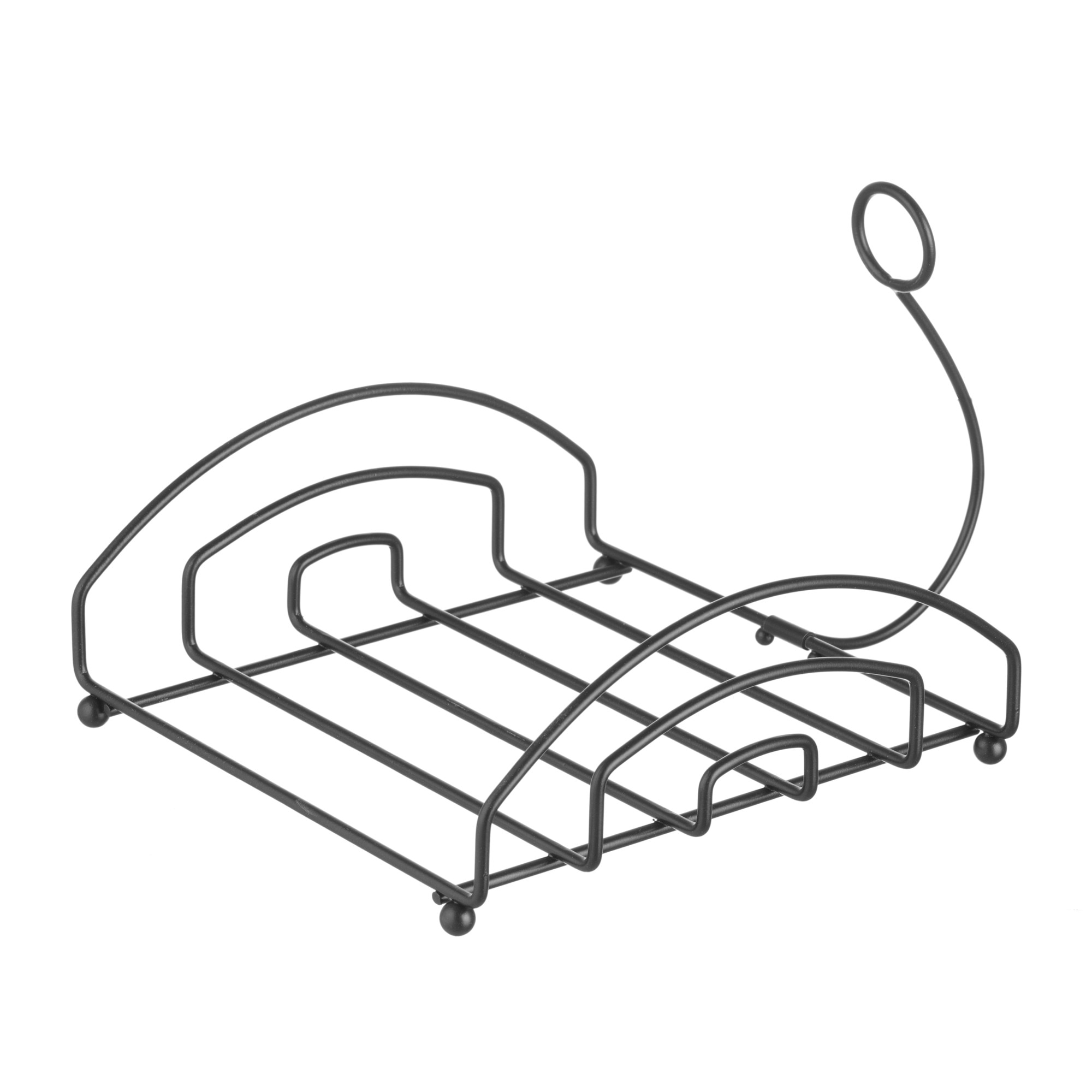 Suport negru pentru servetele, Hendi, 155x160x(H)80