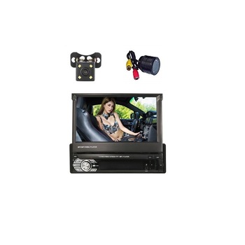 Set Radio Mp5 Video Player Auto Multimedia 1DIN cu camera fata si camera spate, Ecran Retractabil 7inch Telecomana si mirror Set Radio Mp5 Video Player Auto Multimedia 1DIN cu camera fata si camera spate, Ecran Retractabil 7inch Telecomana si mirror