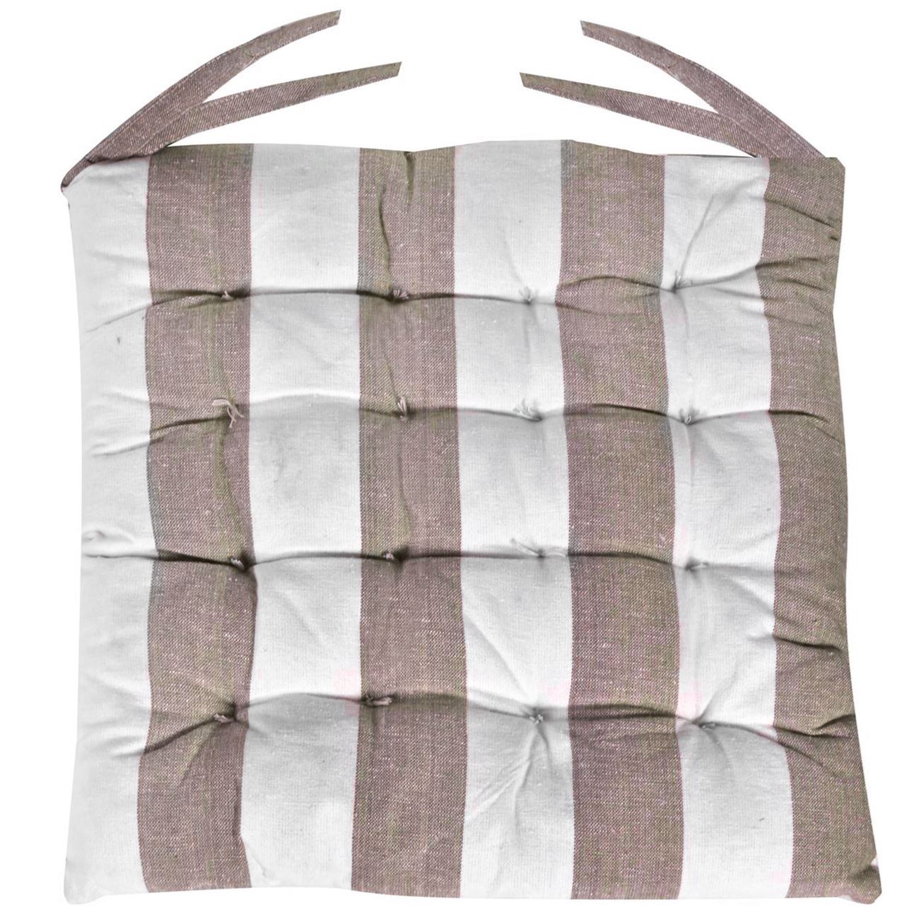 Perna decorativa, Zola®, pentru scaun, taupe in dungi, 38 x 38 cm