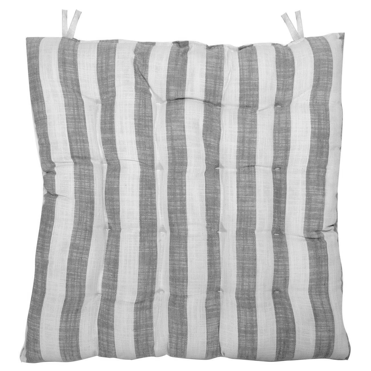 Perna scaun forma patrata,model dungi, din material bumbac, cu prindere de spatar, gri, 5 cm grosime
