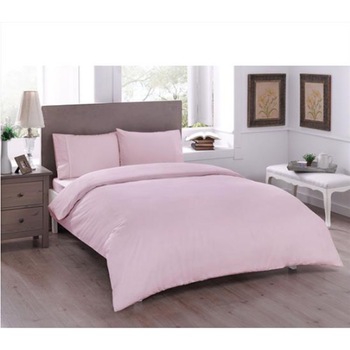 Lenjerie de pat dublu bumbac 100% ranforce, 4 piese, TAC, Basic Pink Lenjerie de pat dublu bumbac 100% ranforce, 4 piese, TAC, Basic Pink