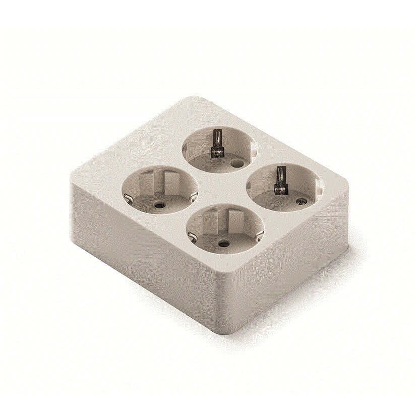 Capat prelungitor shucko patru prize 230V 16A patrat Famatel