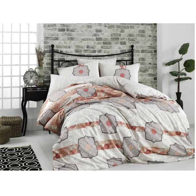 Lenjerie de pat bumbac Hobby MANUELA SOMON, pentru 2 persoane, lenjerie pat dublu, 4 piese, 200x220 / 50x70, 100% bumbac