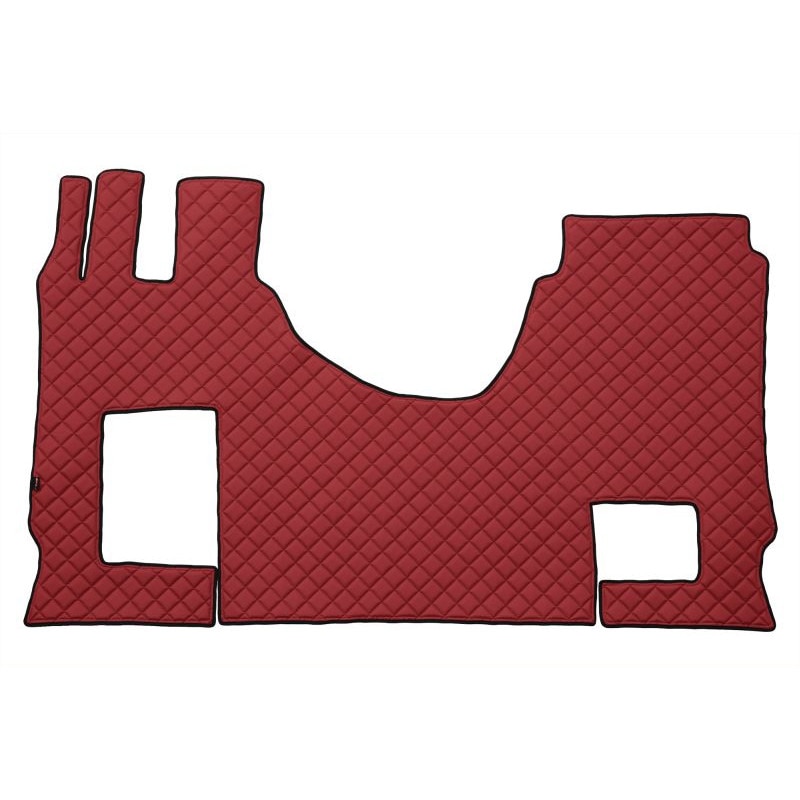 Covoras cabina camion F-Core, Piele-ECO, pentru MERCEDES ACTROS MP4 / MP5, cabina lata 250 cm, scaun pasager convertibil, Rosu