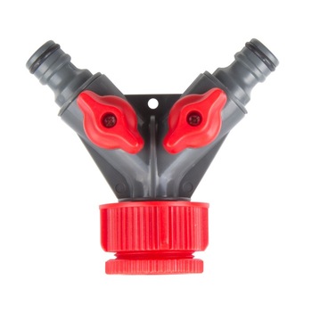 Conector distribuitor cu 2 robineti, 1 - 3/4 Conector distribuitor cu 2 robineti, 1 - 3/4