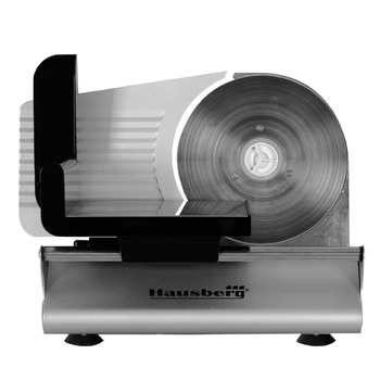 Feliator Electric din Inox Hausberg, 250 W, Diametru Lama 19 cm, Ajustarea Grosimii Feliilor 0 - 15 mm, Lama din Otel Inoxidabil, Design Ergonomic, Alb Feliator Electric din Inox Hausberg, 250 W, Diametru Lama 19 cm, Ajustarea Grosimii Feliilor 0 - 15 mm, Lama din Otel Inoxidabil, Design Ergonomic, Alb