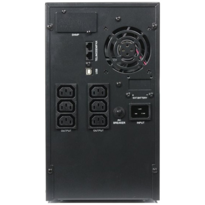 Gembird EG-UPS-PS2000-01 UPS Sinusoidale 2000 VA – Nero – Gruppo Di Continuità