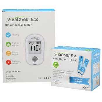 Pachet Glucometru VivaChek Eco + 50 Teste VivaChek Eco Pachet Glucometru VivaChek Eco + 50 Teste VivaChek Eco