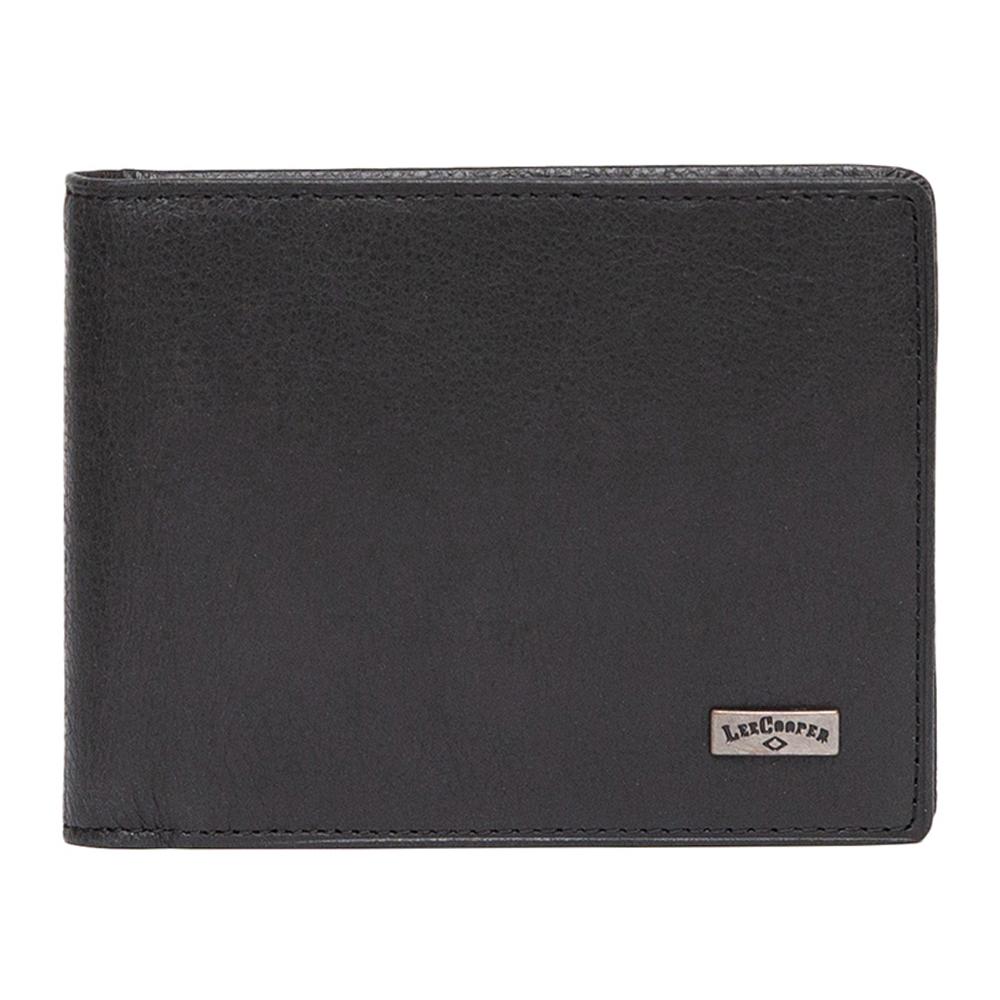 Portofel barbati din piele naturala Lee Cooper EF-POB002, Negru