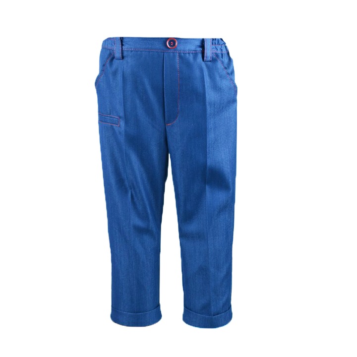 Pantaloni eleganti pentru baieti NN PPB-05, Albastru, 86 cm