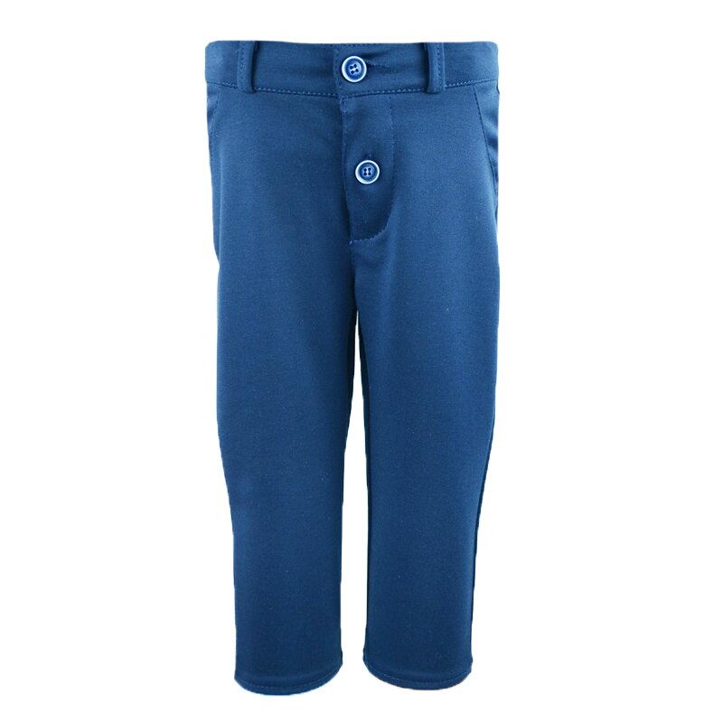Pantaloni eleganti de bumbac, baieti NN, uni, Bleumarin, Bleumarin
