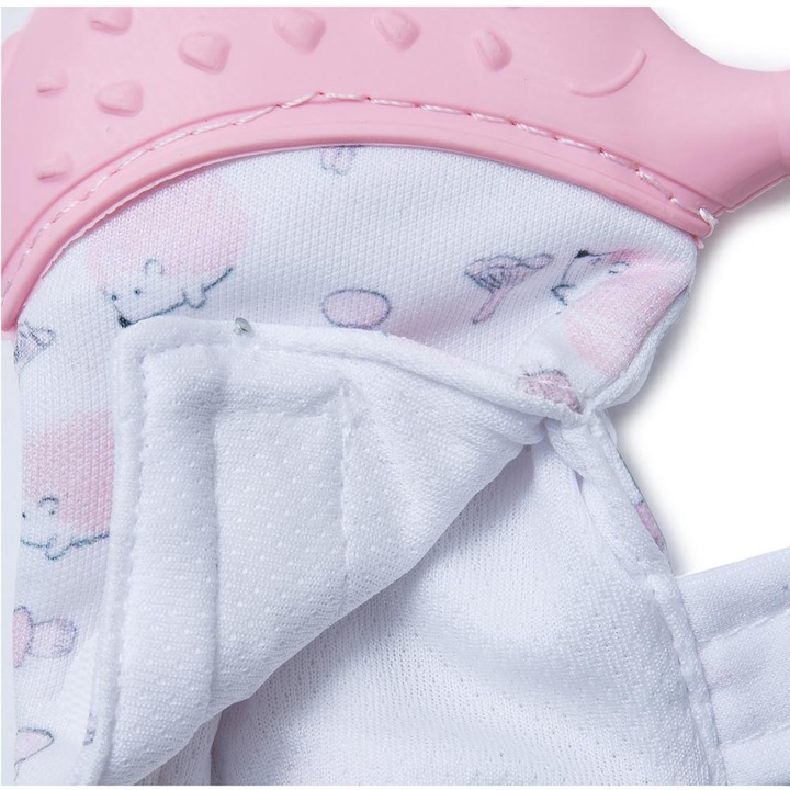 Бебешка ръкавичка за никнене на зъбки Scratch Gloves HedgeHog Pink