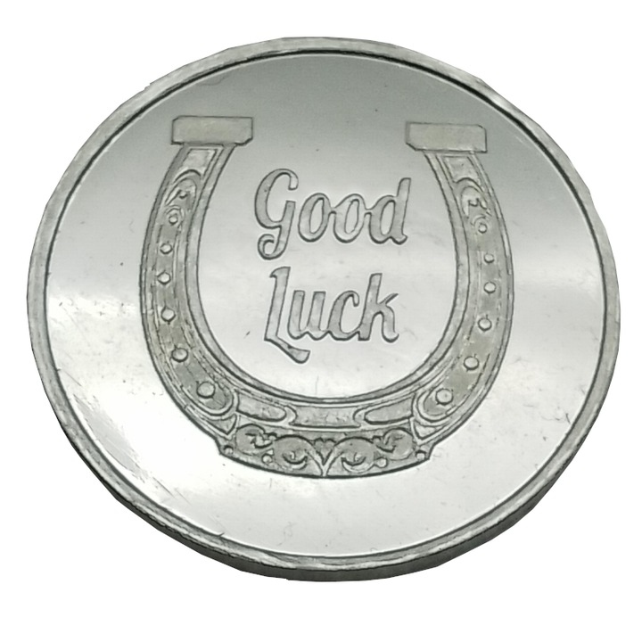 Medalie de argint "Mult noroc" Ag 999.9, 7gr
