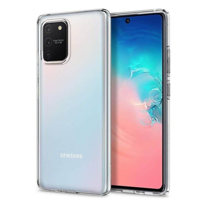Spigen liquid crystal szilikon mobiltelefon tok, ütésállóság, légpárnás sarok, átlátszó, kompatibilis: Samsung Galaxy S10 Lite, SM-G770F