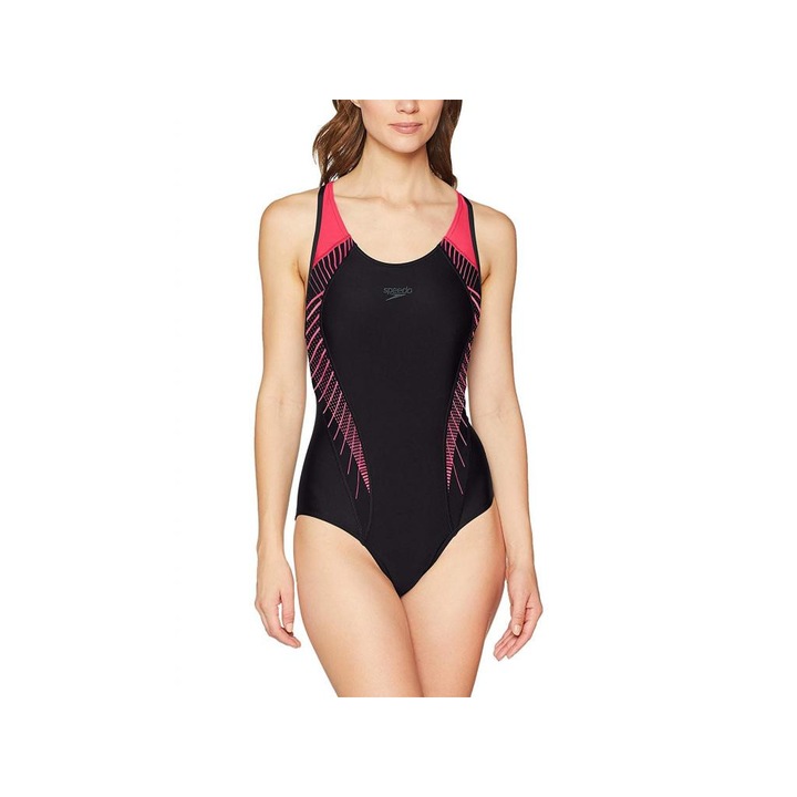 Fit Laneback Speedo női úszódressz fekete /piros 36-os méretű