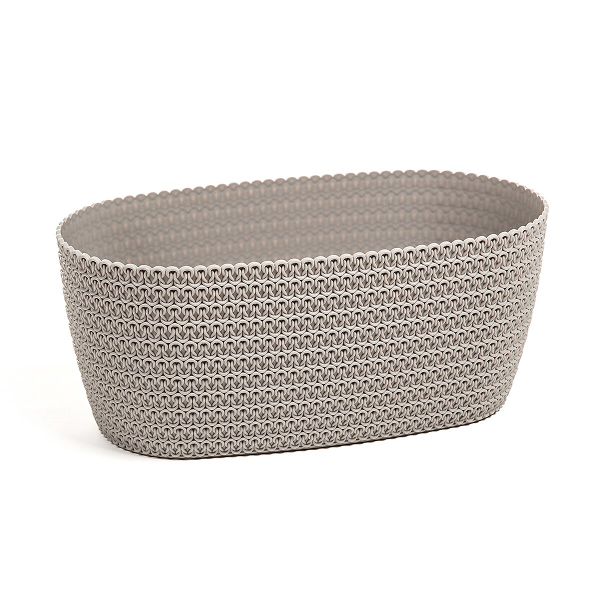 Ghiveci decorativ Lamela, Jersey, 30x20x16 cm, taupe