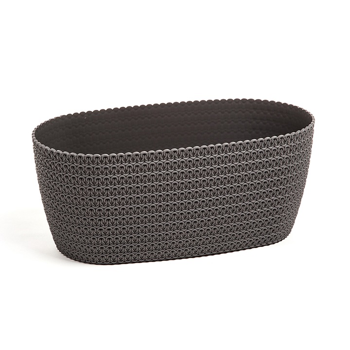 Ghiveci decorativ Lamela, Jersey, 30x20x16 cm, antracit