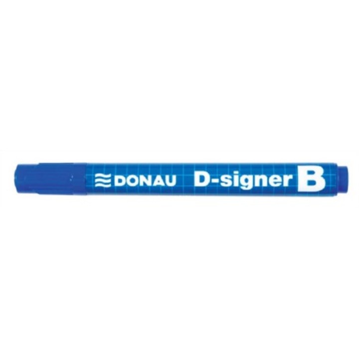 Táblamarker, 2-4 mm, kúpos, DONAU "D-signer B", kék