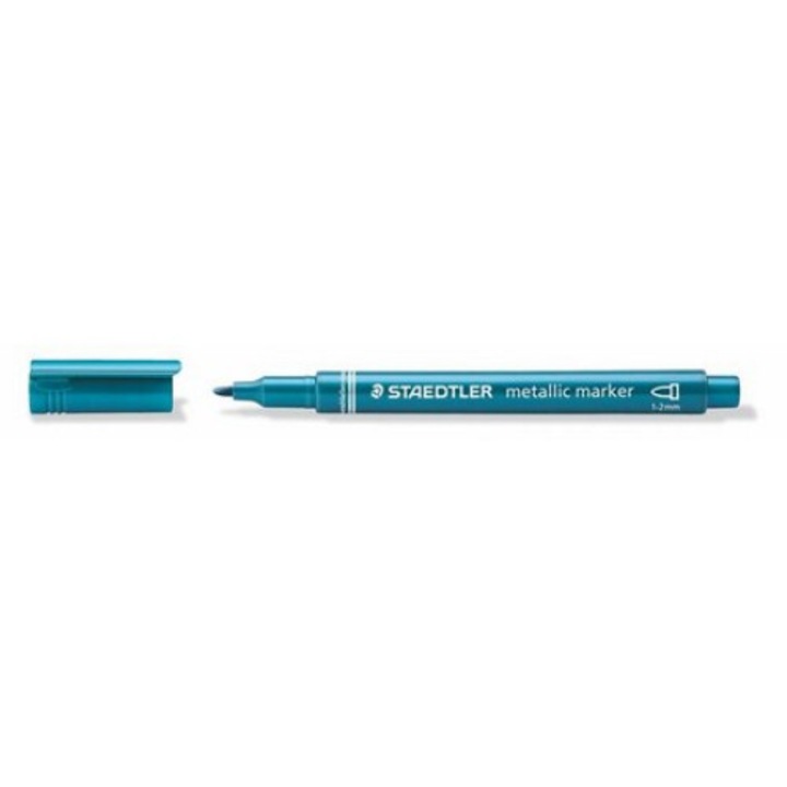 Декоративен маркер STAEDTLER, 1-2 мм, Заострен връх, Син металик