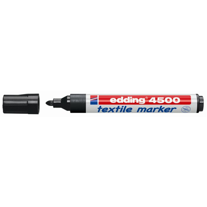 EDDING "4500" 2-3 mm kúpos fekete textilmarker