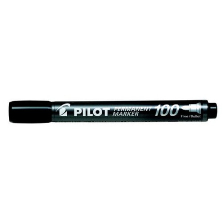 PILOT "Permanent Marker 100" 1 mm коничен черен алкохолен маркер